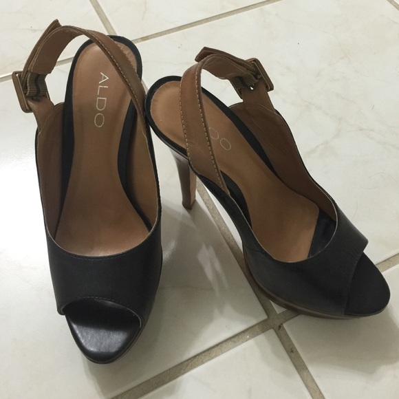 Cute Aldo Black Platform Heels