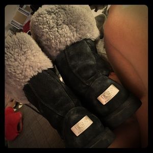 Uggs!!!!  Warm! Lace up, taller, suede cute