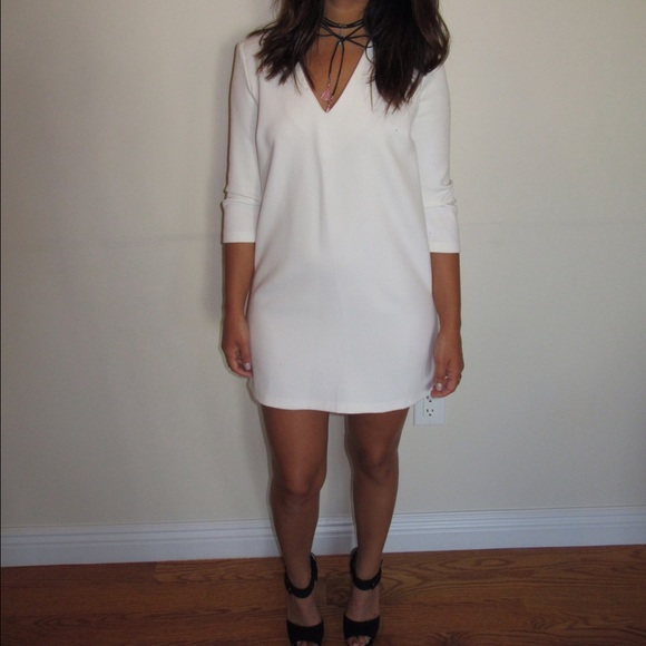 White Long Sleeve Dress