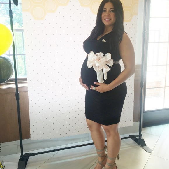 WORN ONCE! CLEAN! Black maternity dress
