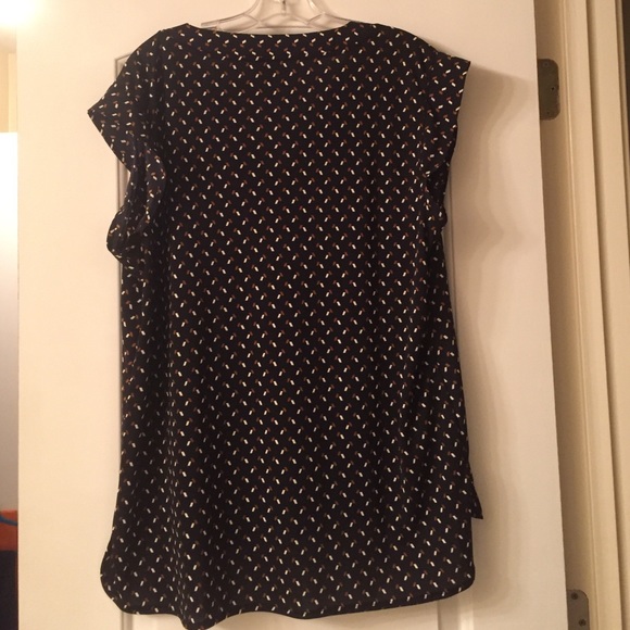 Ann Taylor cap sleeve tunic work shirt top navy - Picture 4 of 4