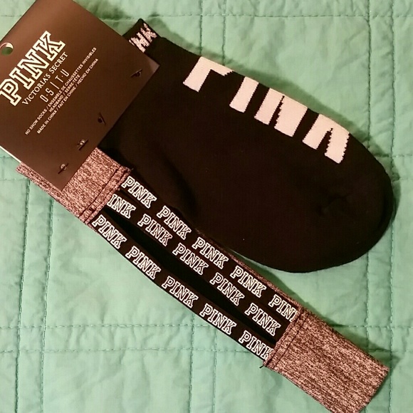 PINK Victoria's Secret Accessories - Victoria's Secret PINK No Show Socks Headband Set