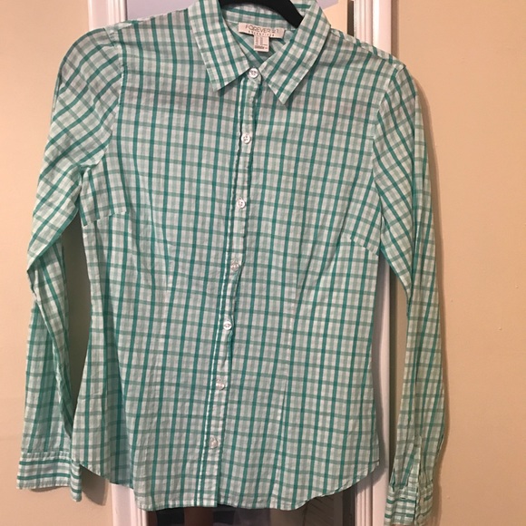 💚 Forever 21 green button down shirt size XS 💚 - Picture 4 of 7