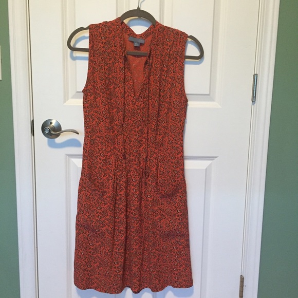 Anthropologie Lil Red Floral Dress