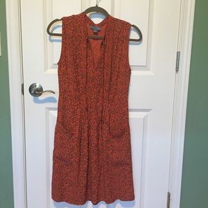Anthropologie Lil Red Floral Dress