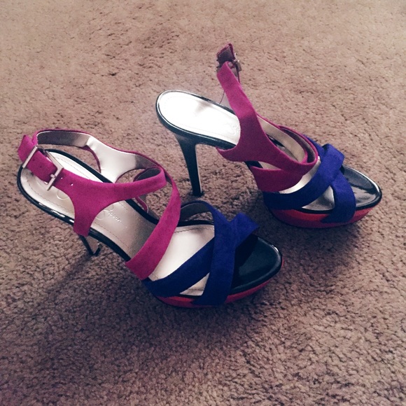 Jessica Simpson Color Block Heels - Picture 2 of 3