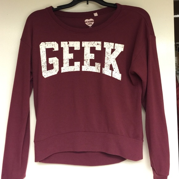 Geek slouchy sweater