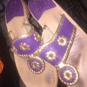Purple and Gold Jack Rogers