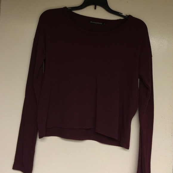 Burgundy Brandy Melville Long sleeve