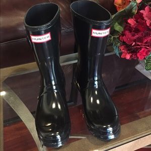 Hunter 'Original Short' gloss rain boot