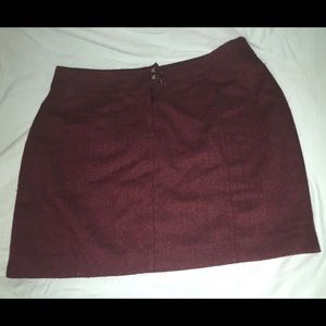 Red mini skirt