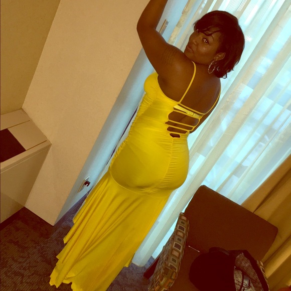 Yellow formal dress