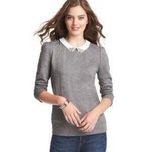 🍂HP 10/19🍂Loft Jeweled Collar Sweatshirt