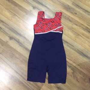 Gymnastics biketard outfit