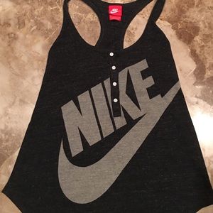 Nike Racerback tank. Charcoal Grey Size small