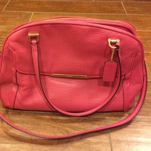 Pink coach handbag