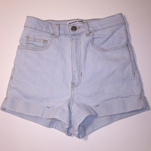 😍American apparel stripes Jean high waited shorts