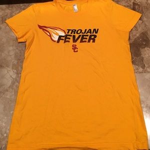 USC Trojan T-Shirt. Size Small Color Yellow Gold