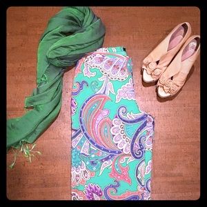 Ralph Lauren lined palazzo pants multi paisley