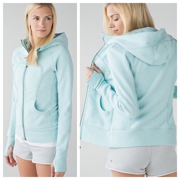 LIKE NEW Baby Blue Lululemon Scuba Zip Hoodie 4