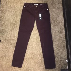 DL1961 Burgundy Skinny Jeans