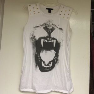 Forever 21 muscle tee with tiger