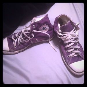 Purple Converse High Tops