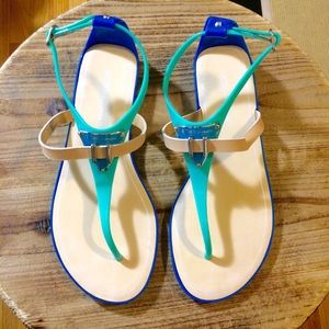 BCBGeneration T-Strap Jelly Beach Sandals