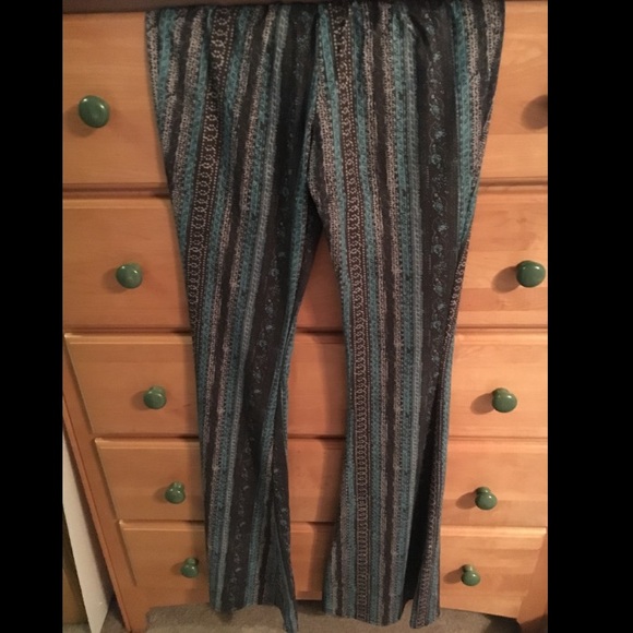 Tight on the butt flare funky pants