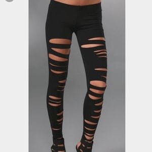 David Lerner Slashed Leggings