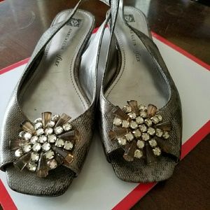 Open toe dress flat