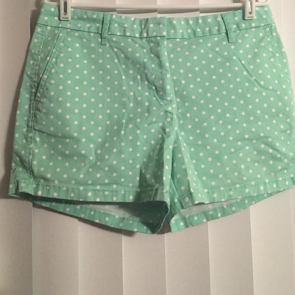 Mint and white polka dot shorts - Picture 2 of 3