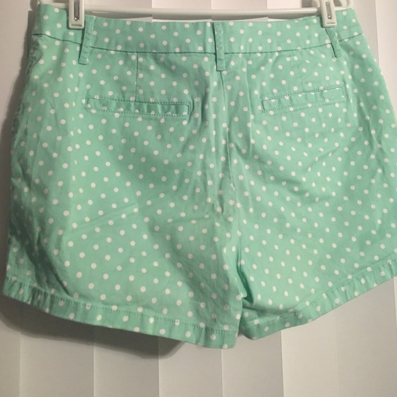 Mint and white polka dot shorts - Picture 3 of 3