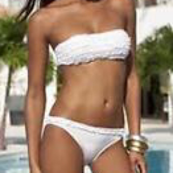 BCBGMaxAzria Other - BCBG White Ruffle Bikini