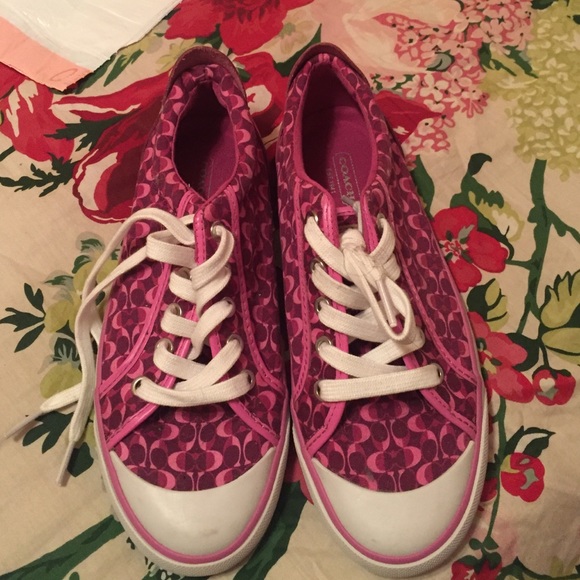 NEW!! Pink coach shoes