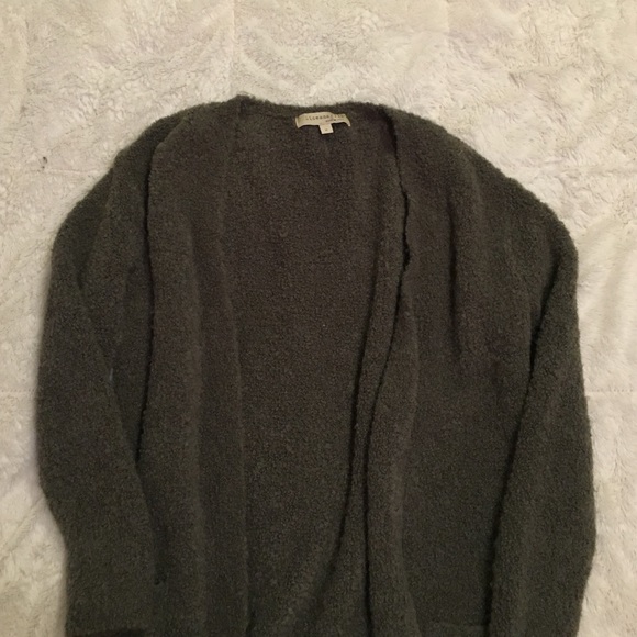 olive green cardigan