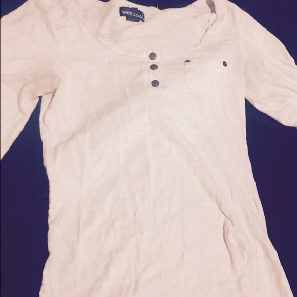 Plain white half sleeve shirt