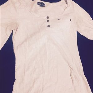 Plain white half sleeve shirt