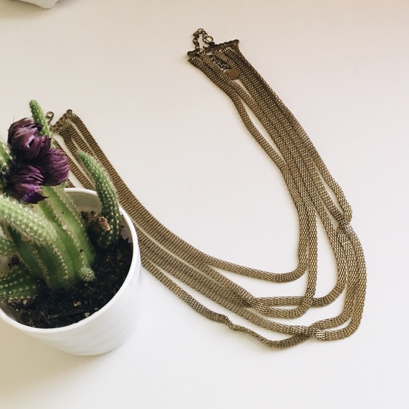 Zad Multilayered gold necklace