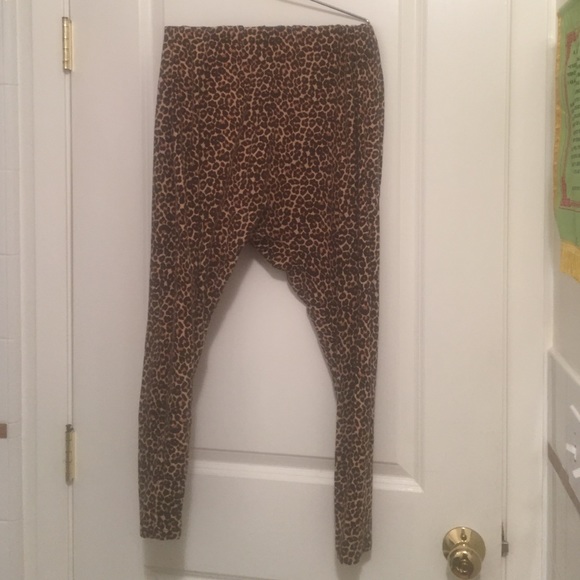 American apparel cheetah harem pants