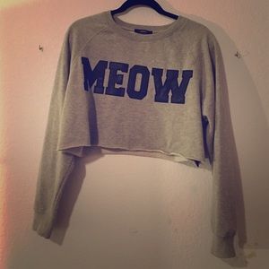 Meow crop sweater