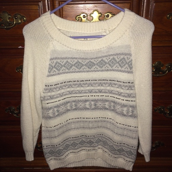 white sweater