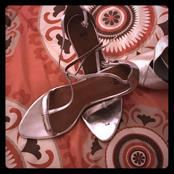 Silver H&M heels with GAP flats