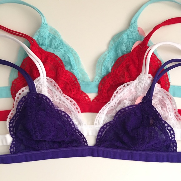 NWT Lace Triangle Bralette - Picture 4 of 7