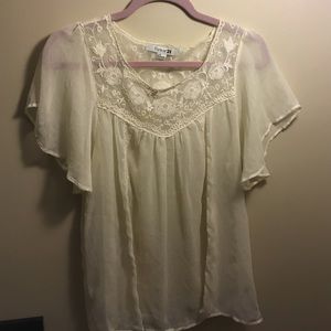 Flowy white peasant blouse Forever 21