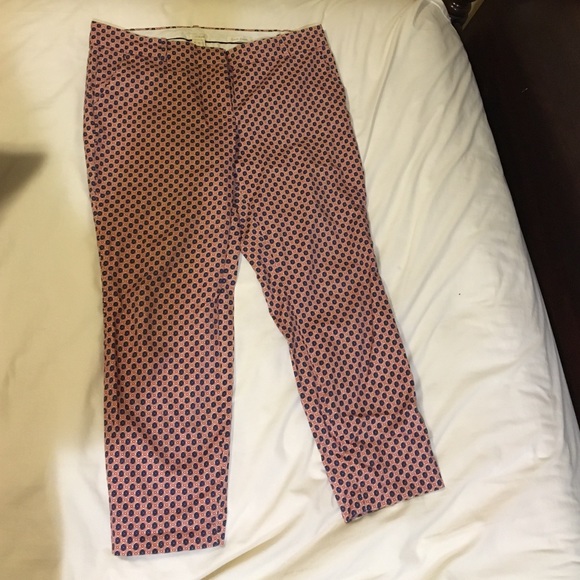 J crew cropped patterned pants