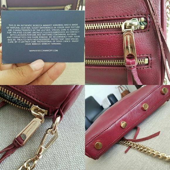 NWOT! Rebecca Minkoff Mini 5 Zip Burgundy Purse - Picture 2 of 4