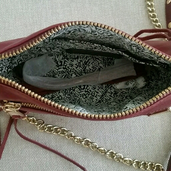 NWOT! Rebecca Minkoff Mini 5 Zip Burgundy Purse - Picture 4 of 4