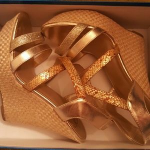 Champagne colored wedges