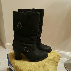 Black moto buckle boots $200 for entire closet